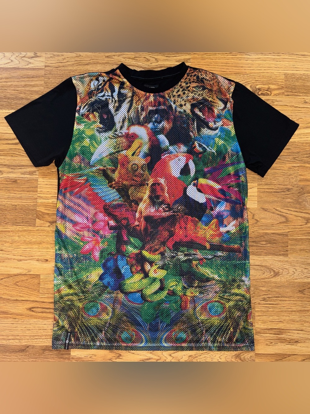Enyce New York Short Sleeve Shirt Men’s Size 2XL Exotic Jungle Multicolor Black